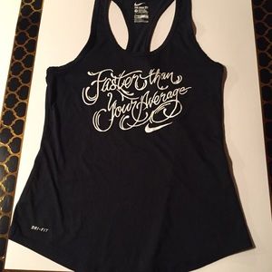 The Nike Tee-Black Tank Top Dri Fit Size Small
